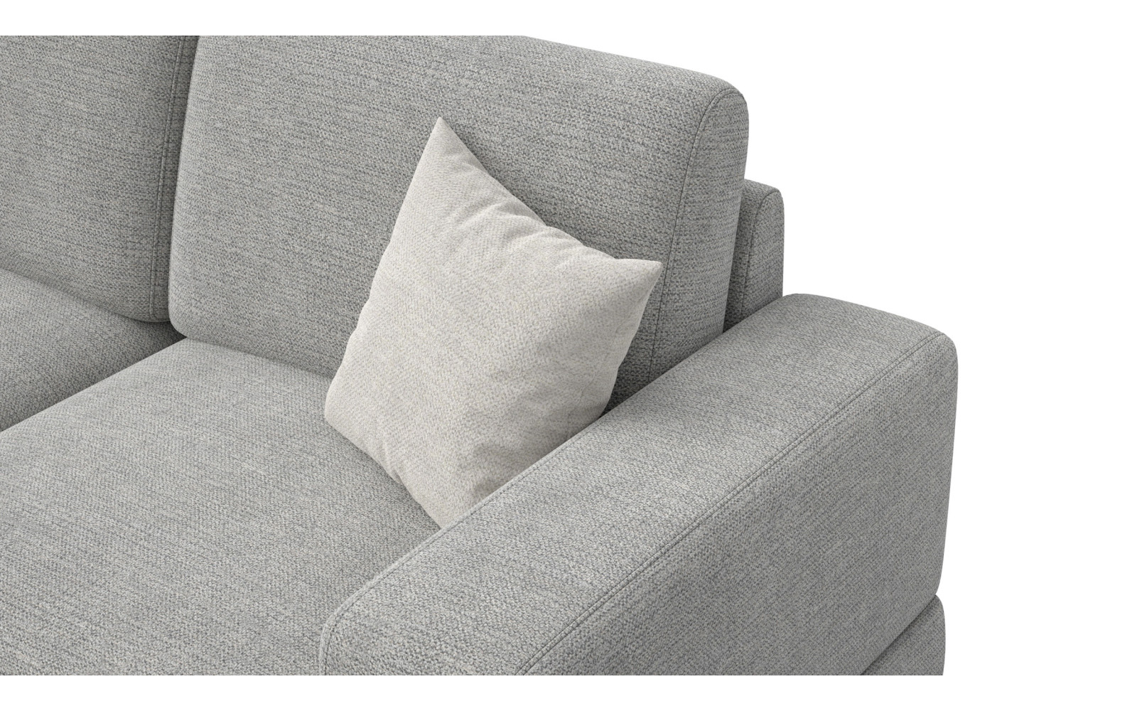 Canapé d'angle gauche 4 places OTTO, tissu gris