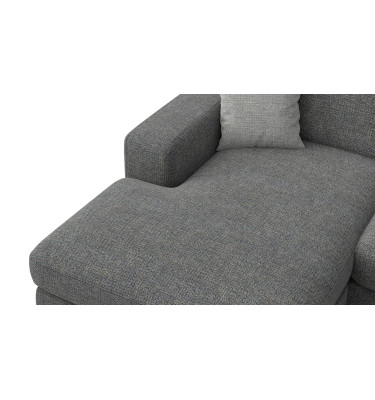 Canapé d'angle gauche 4 places OTTO, tissu anthracite