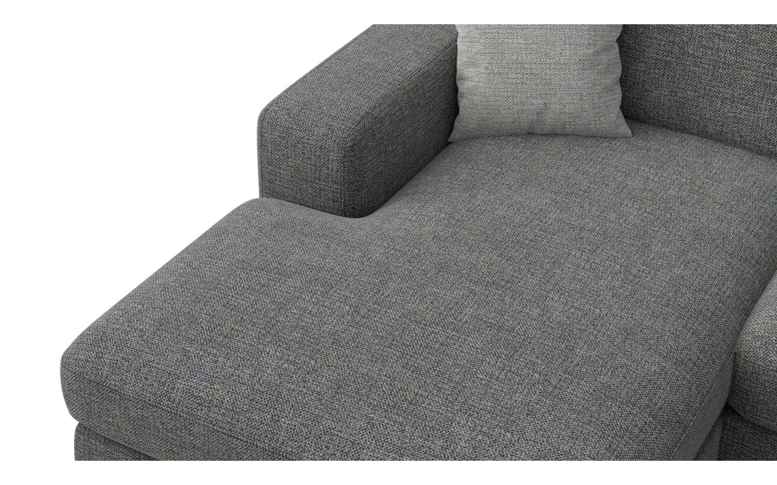 Canapé d'angle gauche 4 places OTTO, tissu anthracite