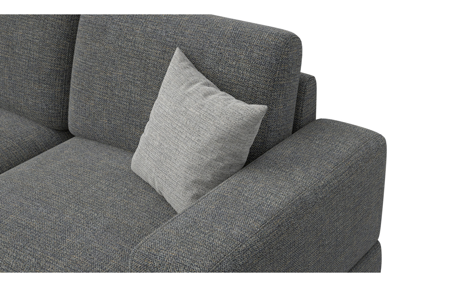 Canapé d'angle gauche 4 places OTTO, tissu anthracite