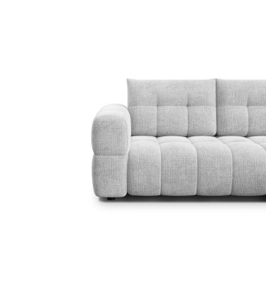 CLOUDI canapé d’angle 4 places droit, gris clair