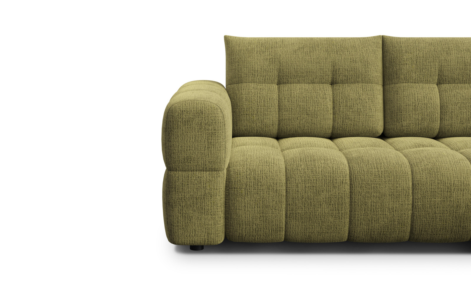 CLOUDI canapé d’angle 4 places droit, olive