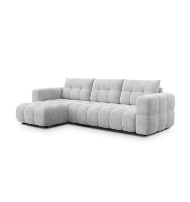 CLOUDI canapé d’angle 4 places gauche, gris clair