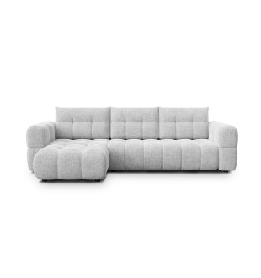 CLOUDI canapé d’angle 4 places gauche, gris clair