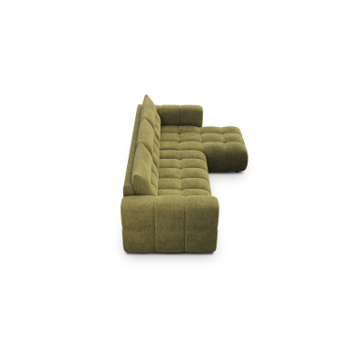 CLOUDI canapé d’angle 4 places droit, olive