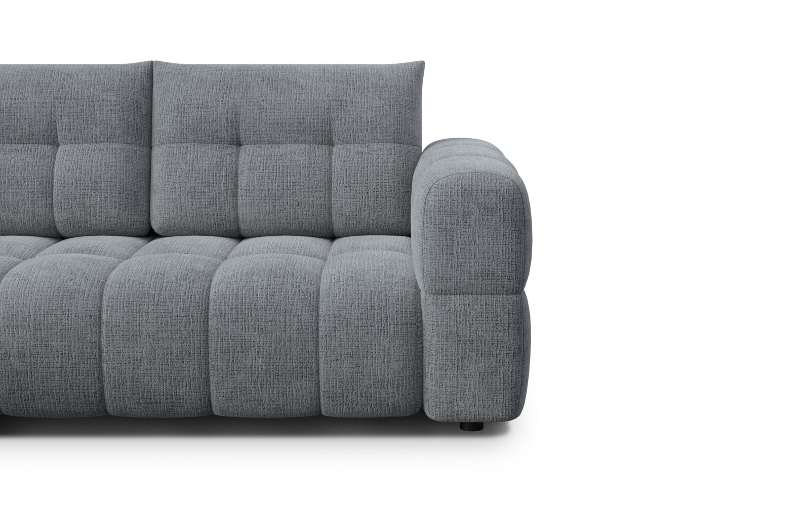 CLOUDI canapé d’angle 4 places gauche, gris foncé