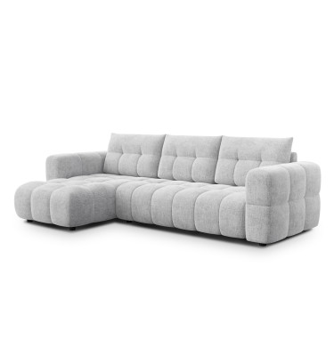 CLOUDI canapé d’angle 4 places gauche, gris clair