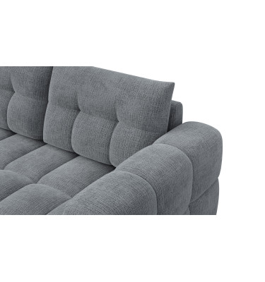 CLOUDI canapé d’angle 4 places gauche, gris foncé