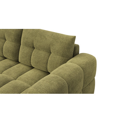 CLOUDI canapé d’angle 4 places gauche, olive