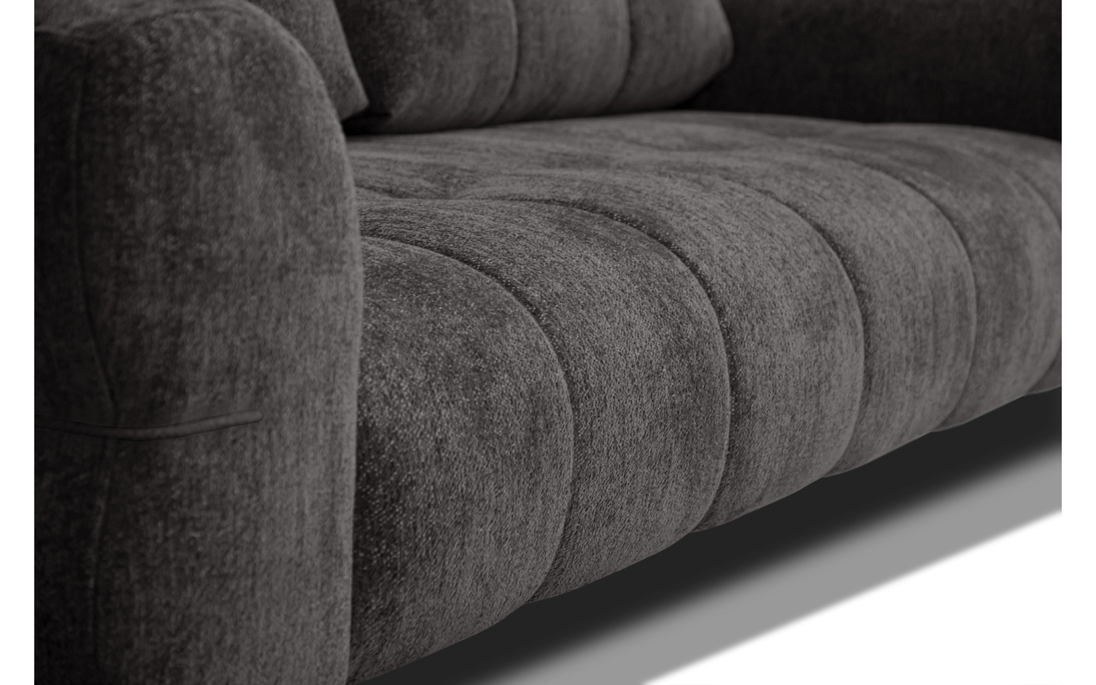 Canapé 3 places SALVINI, tissu gris foncé