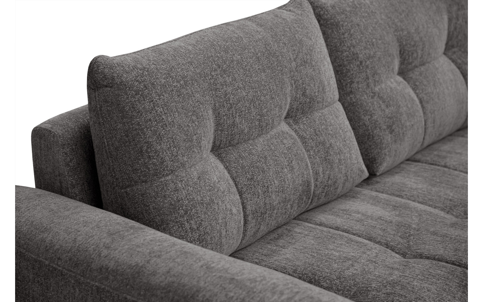 Canapé 3 places SALVINI, tissu gris foncé