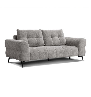 Canapé 3 places SALVINI, tissu gris chaud