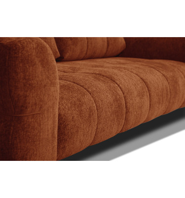 Canapé 3 places SALVINI, tissu orange
