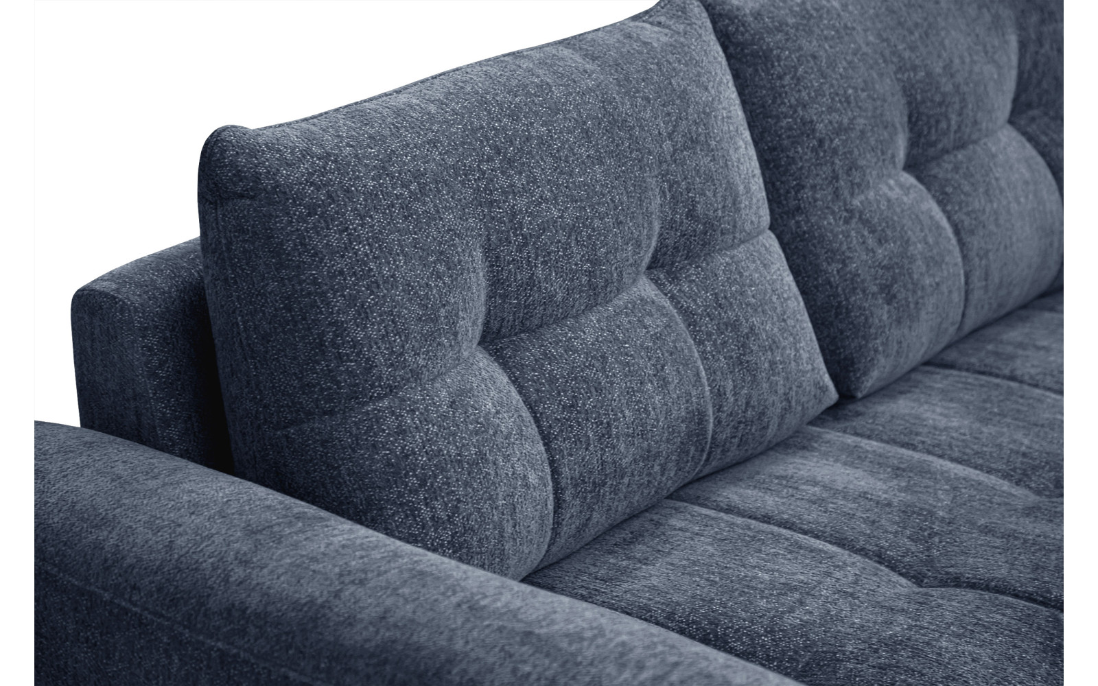 Canapé 3 places SALVINI, tissu bleu marine