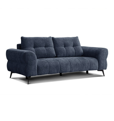 Canapé 3 places SALVINI, tissu bleu marine
