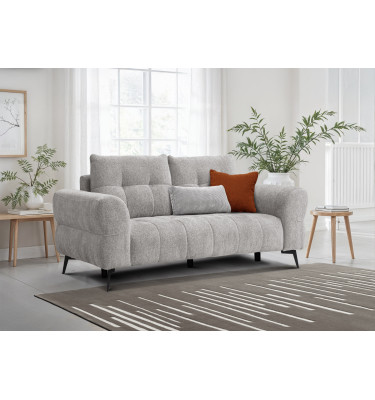 Canapé 2,5 places SALVINI, tissu gris chaud