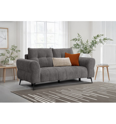 Canapé 2,5 places SALVINI, tissu gris foncé