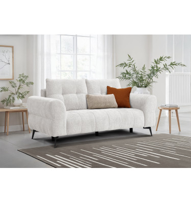 Canapé 2,5 places SALVINI, tissu ecru
