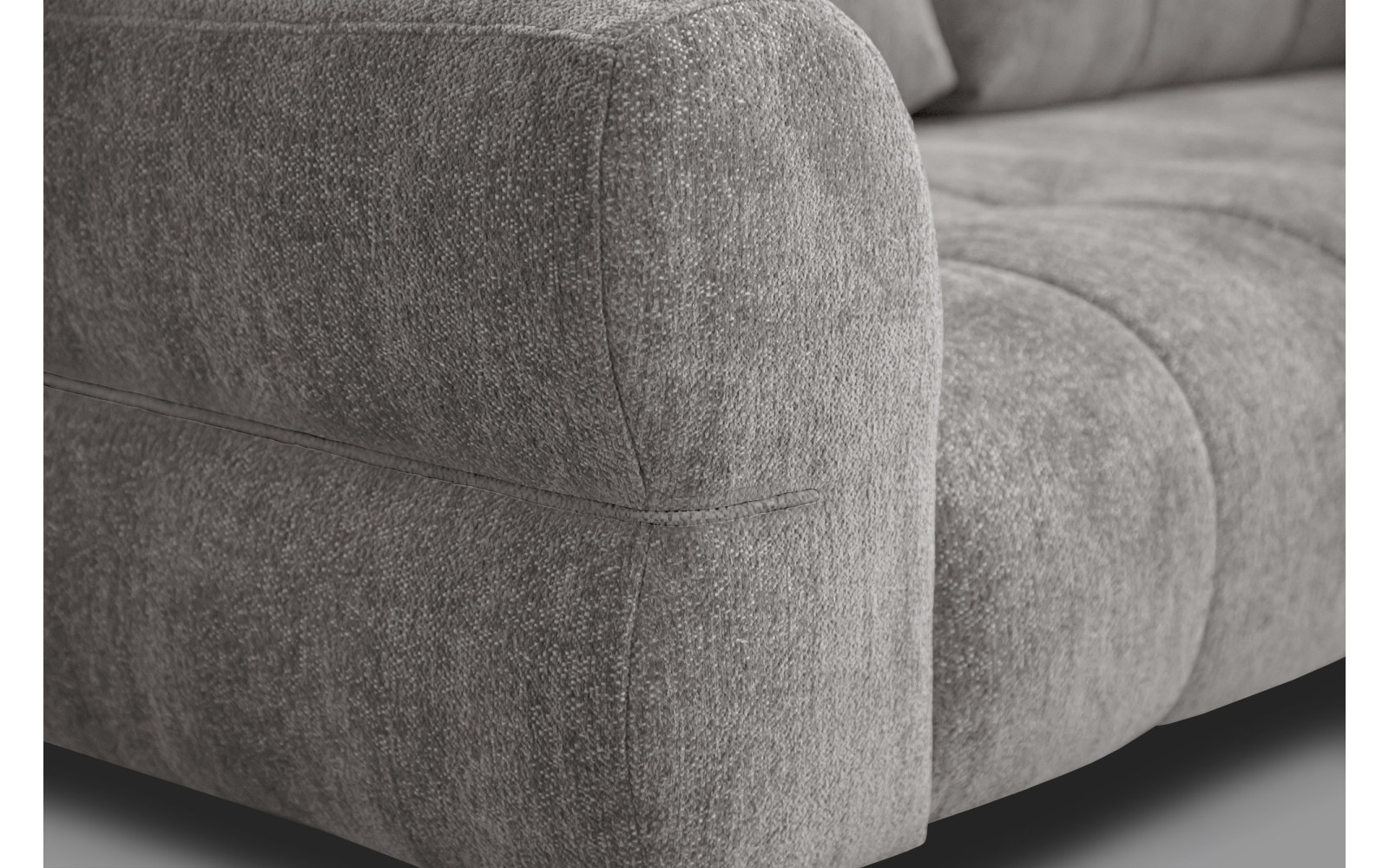 Canapé 2,5 places SALVINI, tissu gris chaud