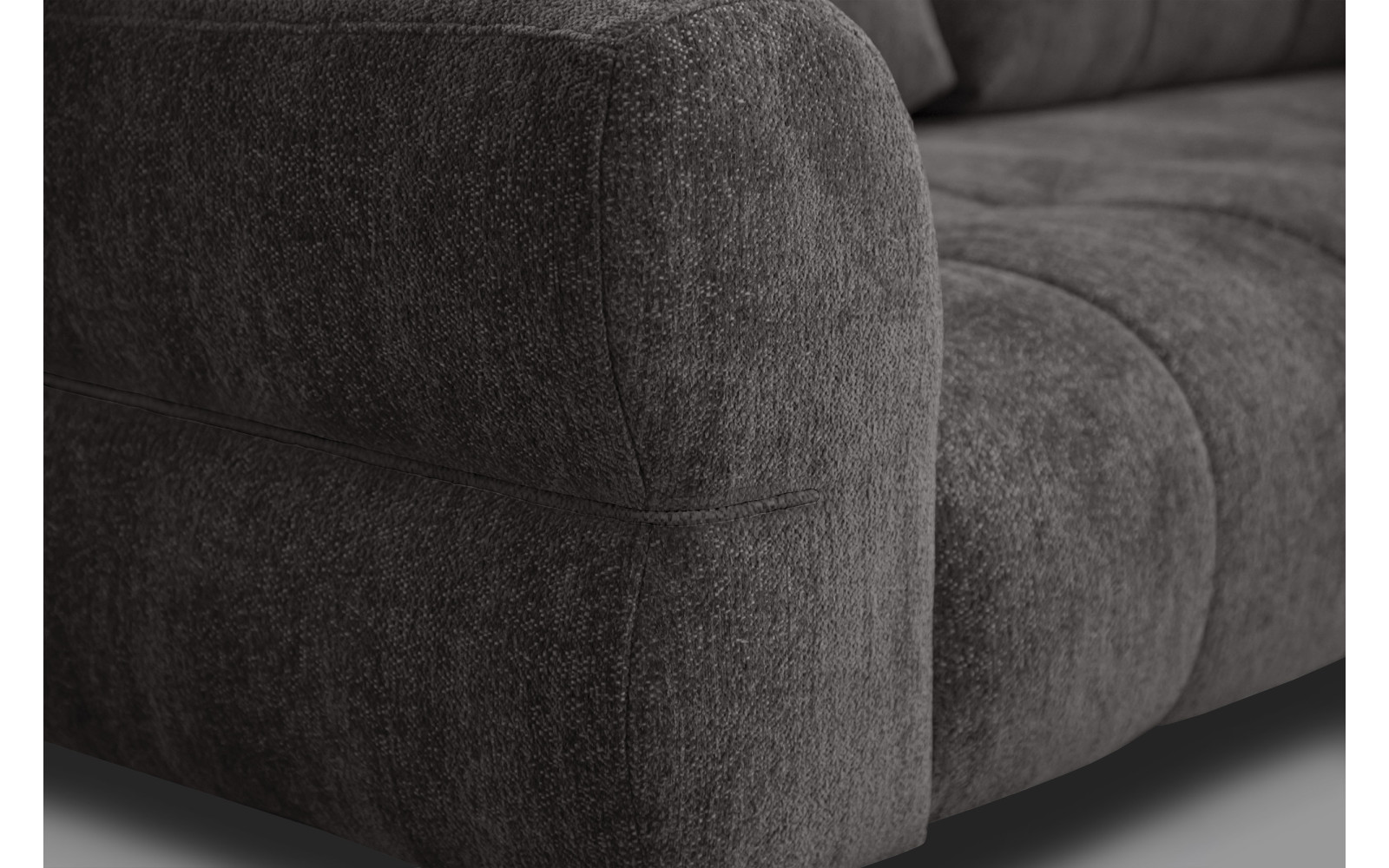 Canapé 2,5 places SALVINI, tissu gris foncé