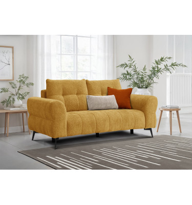 Canapé 2,5 places SALVINI, tissu miel