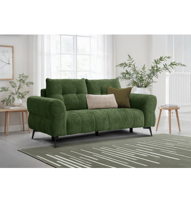 Canapé 2,5 places SALVINI, tissu vert