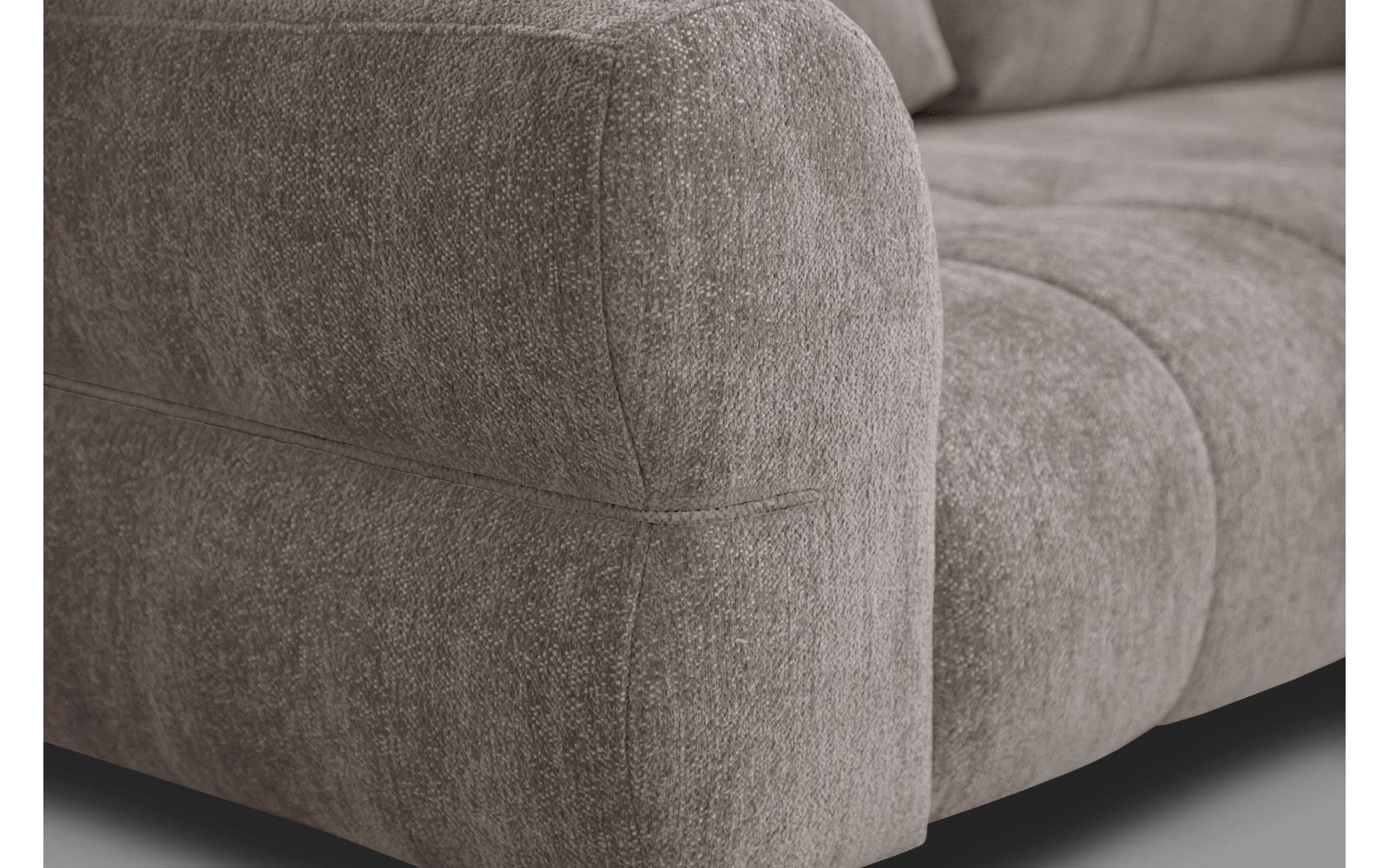 Canapé 2,5 places SALVINI, tissu beige  foncé