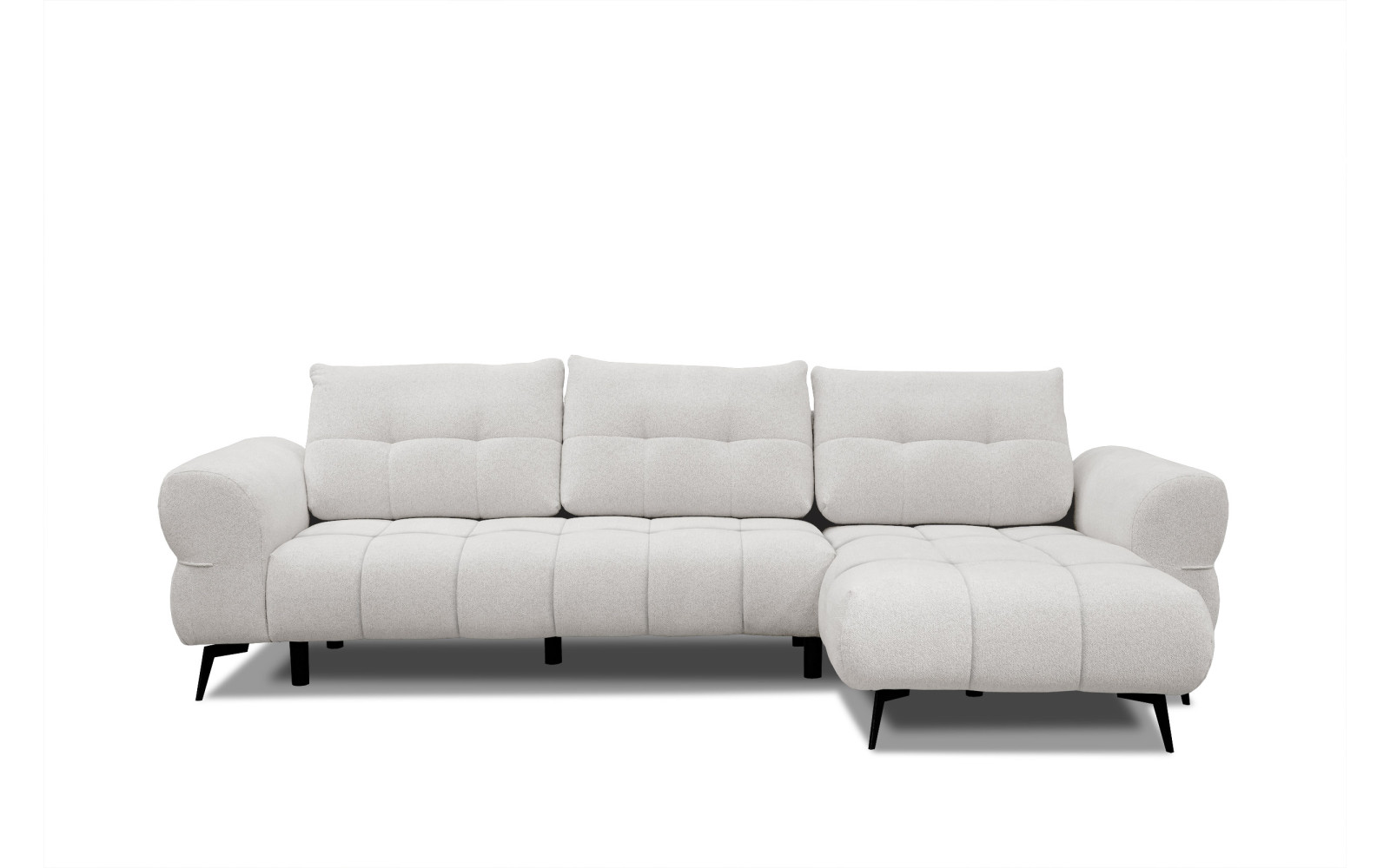 Canapé d'angle 4 places SALVINI, tissu ecru