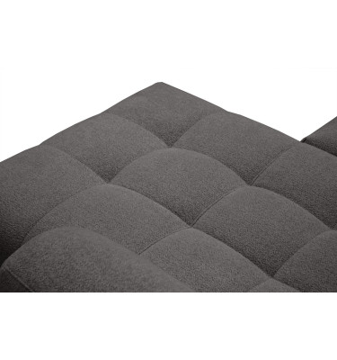 Canapé d'angle 4 places SALVINI, tissu gris foncé