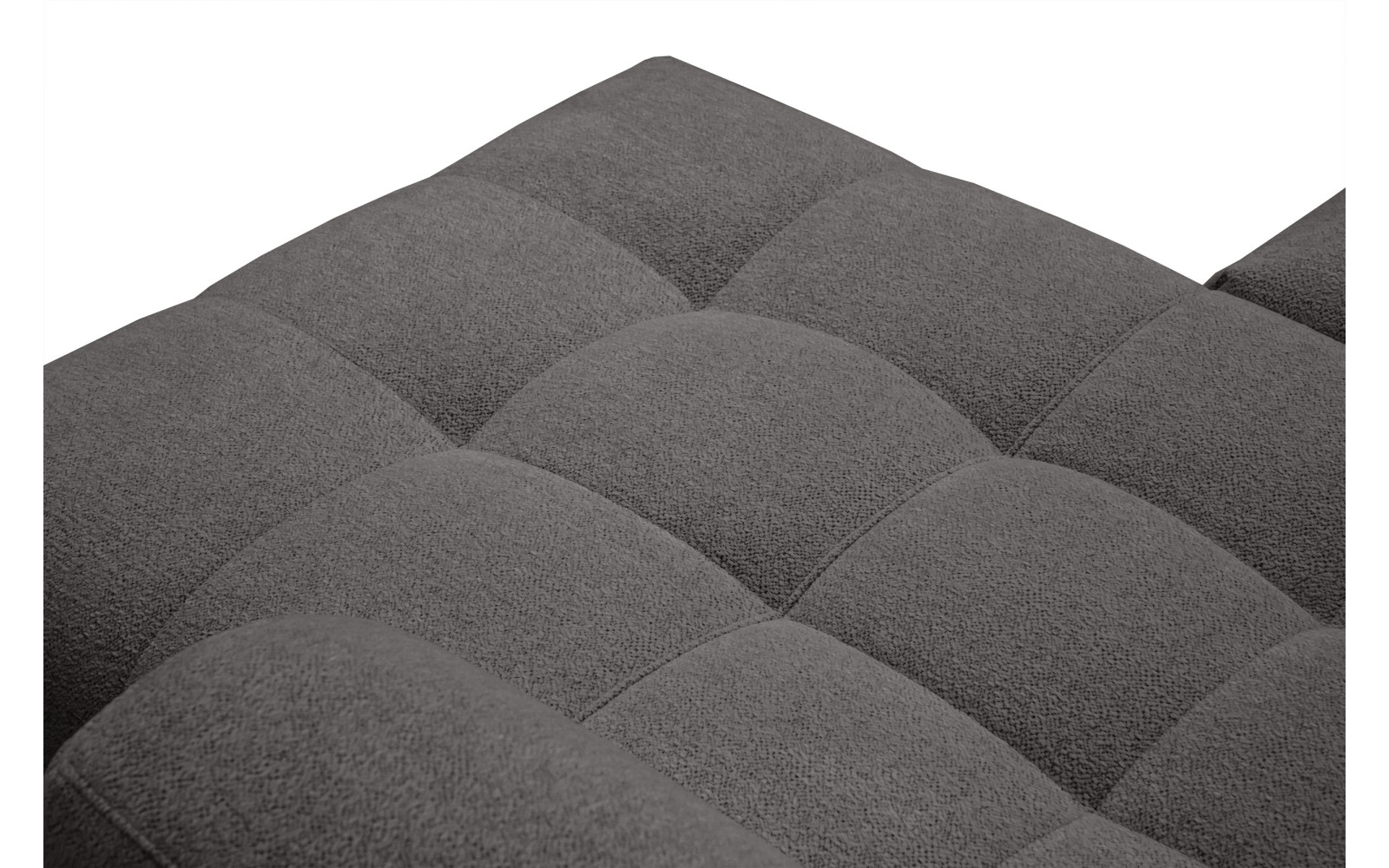 Canapé d'angle 4 places SALVINI, tissu gris foncé