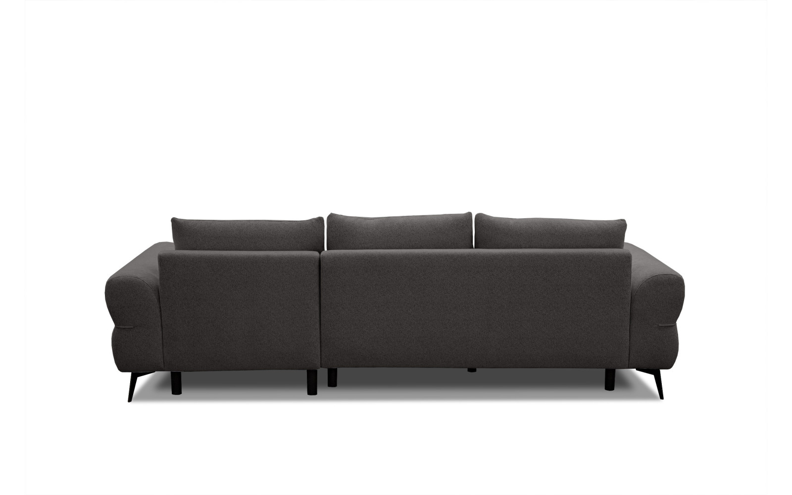 Canapé d'angle 4 places SALVINI, tissu gris foncé