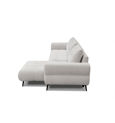 Canapé d'angle 4 places SALVINI, tissu ecru