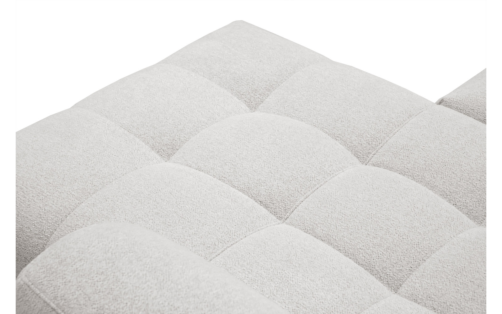 Canapé d'angle 4 places SALVINI, tissu ecru