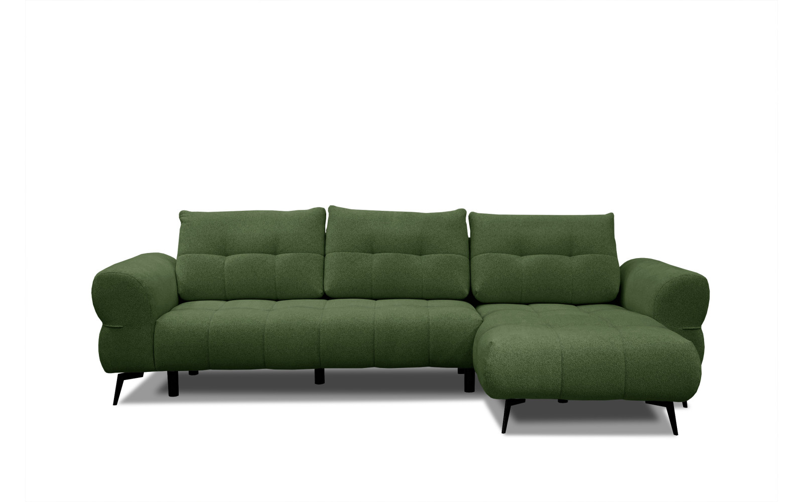 Canapé d'angle 4 places SALVINI, tissu vert