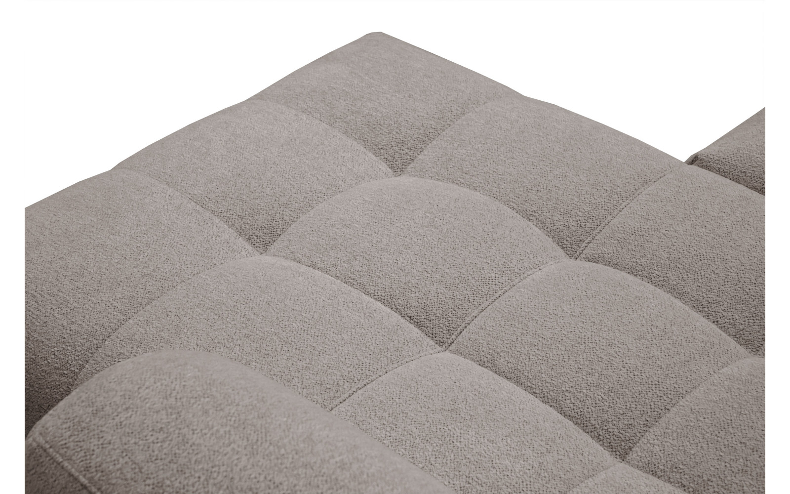 Canapé d'angle 4 places SALVINI, tissu beige  foncé