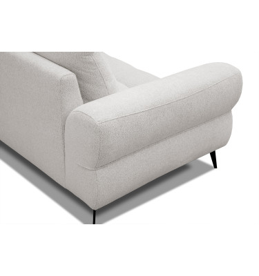 Canapé d'angle 4 places SALVINI, tissu ecru