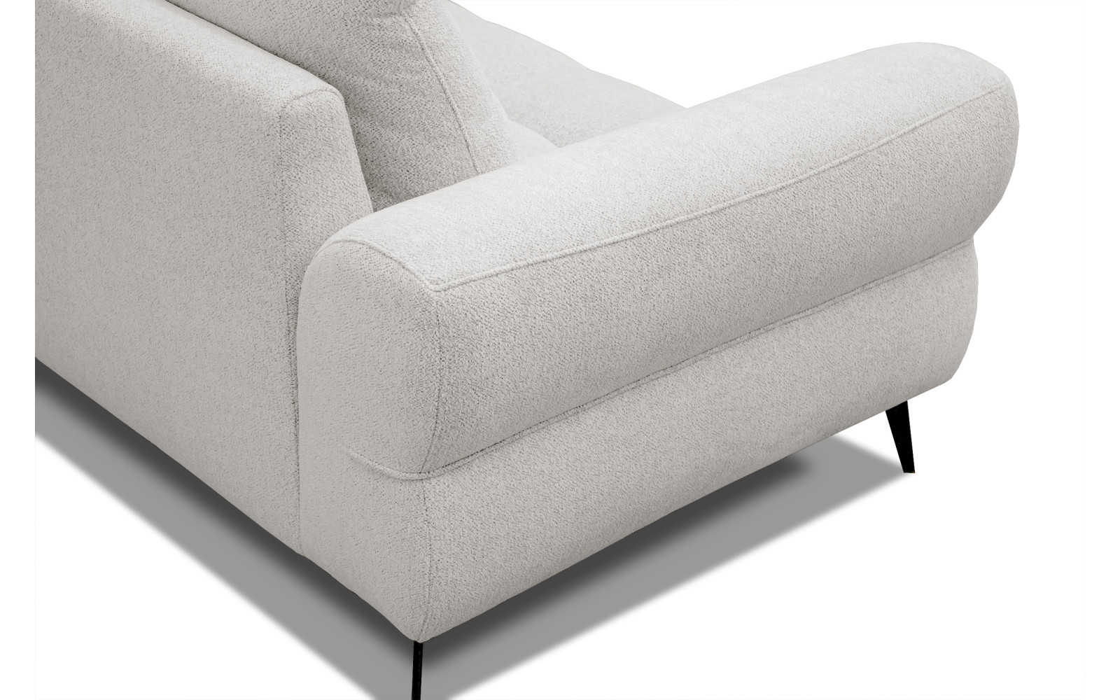 Canapé d'angle 4 places SALVINI, tissu ecru