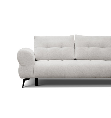 Canapé d'angle 4 places SALVINI, tissu ecru