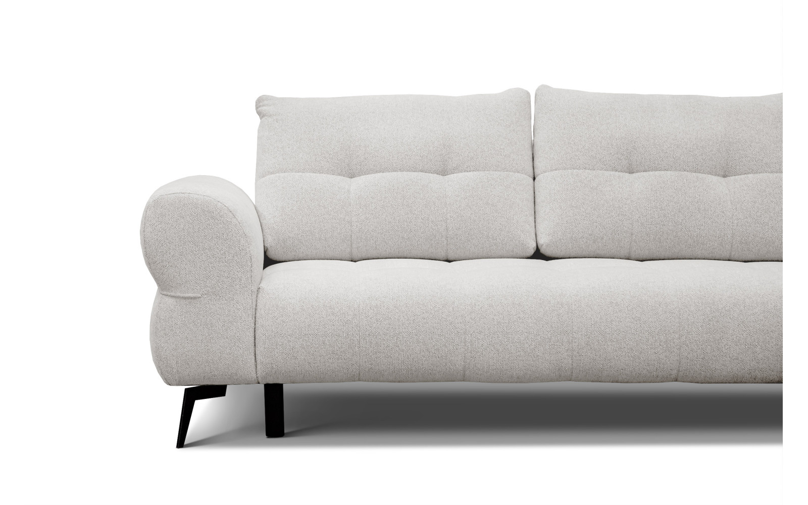 Canapé d'angle 4 places SALVINI, tissu ecru