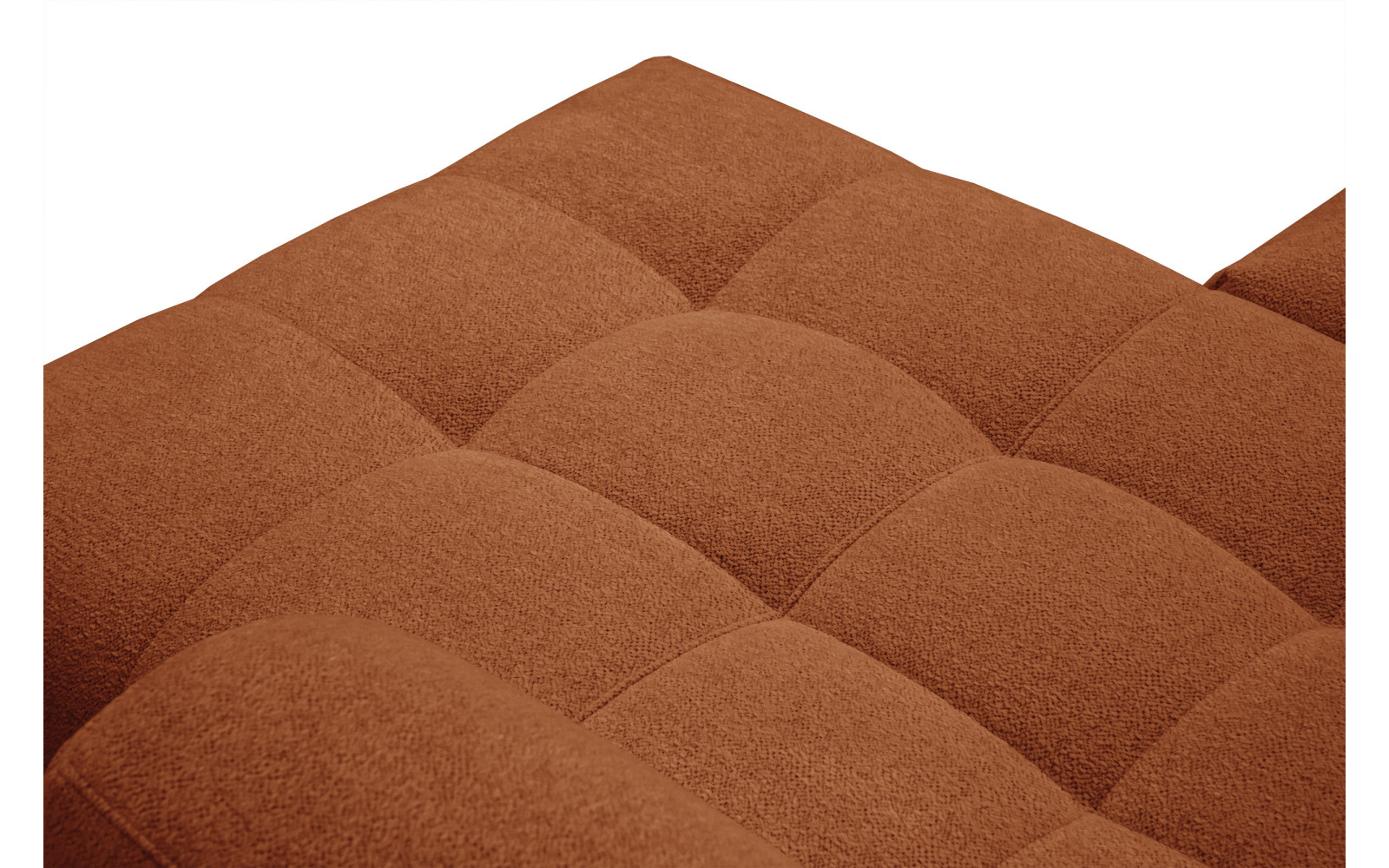 Canapé d'angle 4 places SALVINI, tissu orange