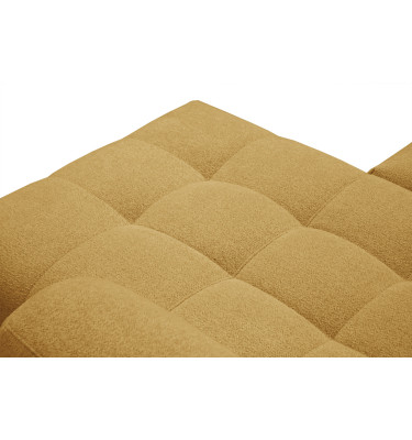 Canapé d'angle 4 places SALVINI, tissu miel