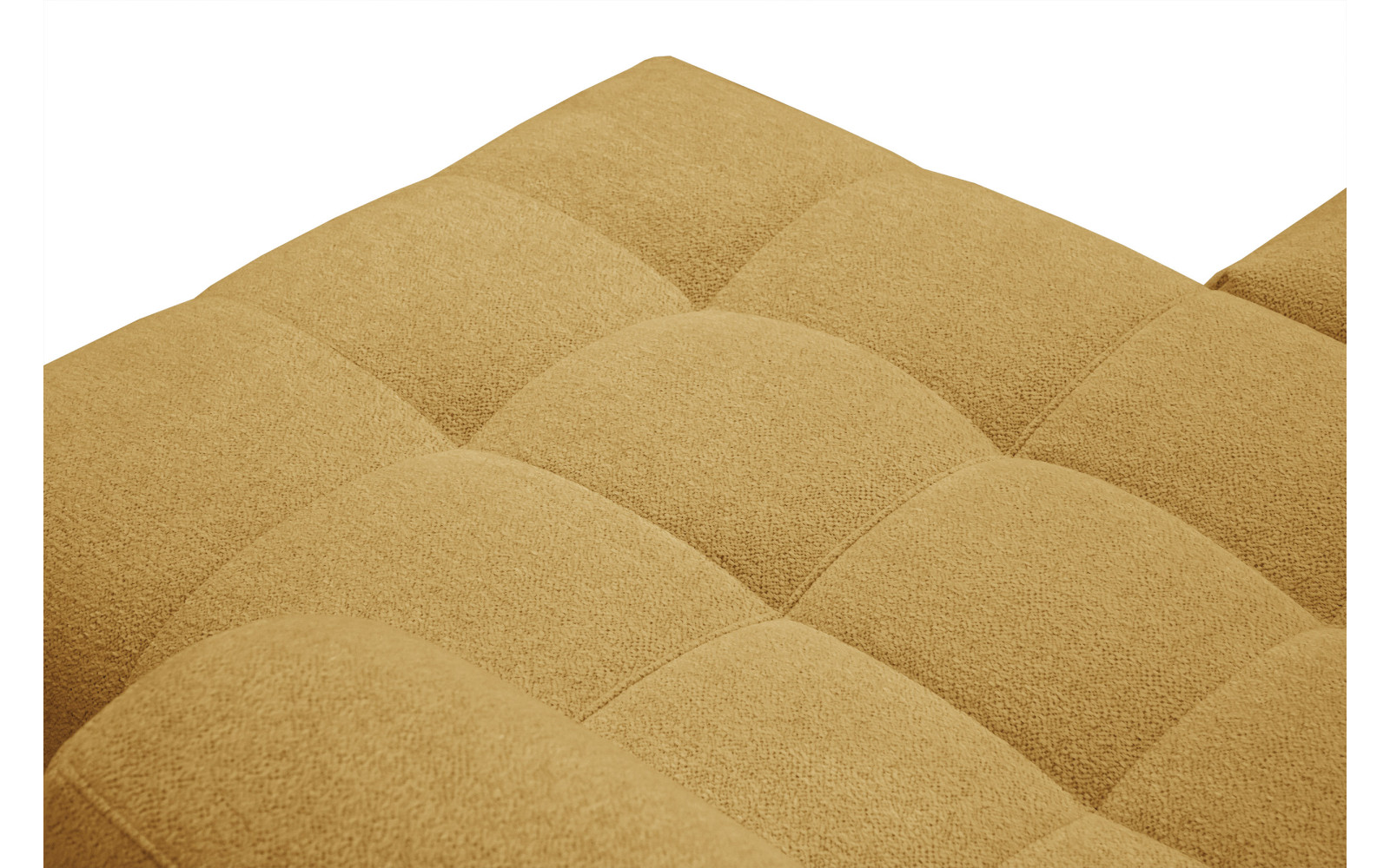 Canapé d'angle 4 places SALVINI, tissu miel