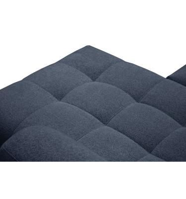 Canapé d'angle 4 places SALVINI, tissu bleu marine