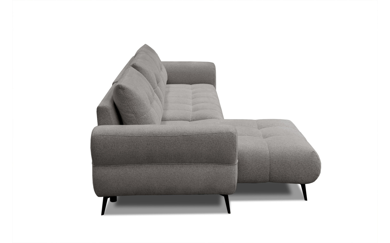 Canapé d'angle 4 places SALVINI, tissu gris chaud