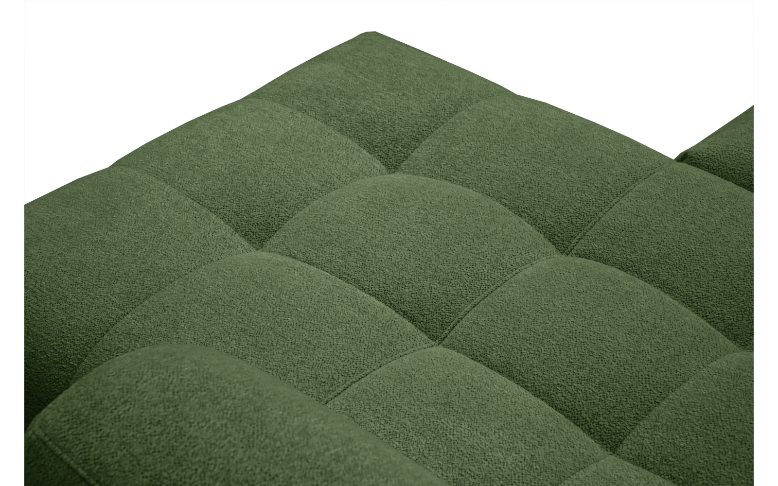 Canapé d'angle 4 places SALVINI, tissu vert