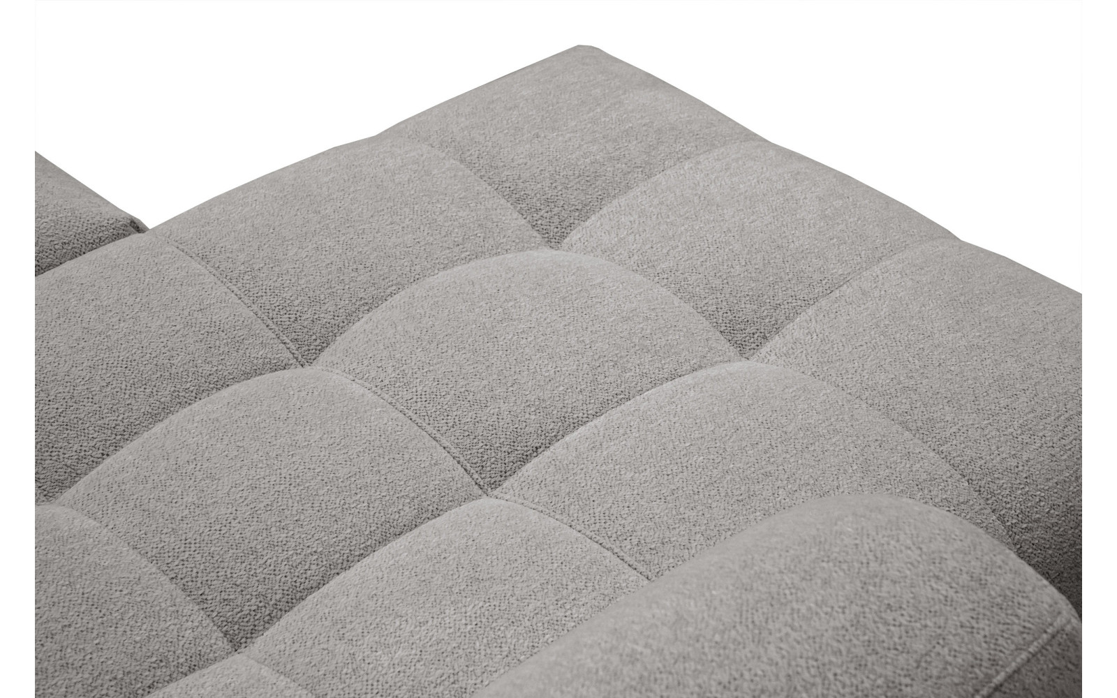 Canapé d'angle 4 places SALVINI, tissu gris chaud