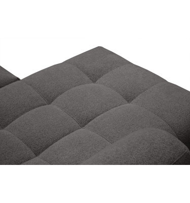 Canapé d'angle 4 places SALVINI, tissu gris foncé