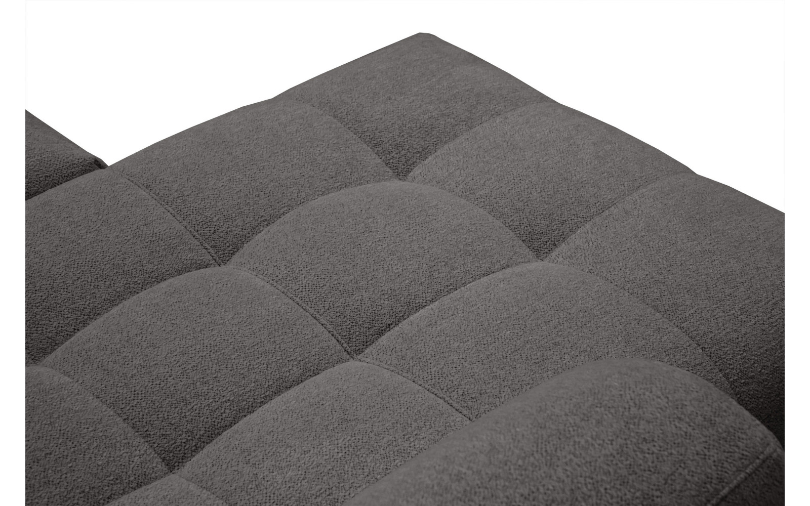 Canapé d'angle 4 places SALVINI, tissu gris foncé