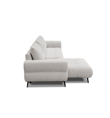 Canapé d'angle 4 places SALVINI, tissu ecru