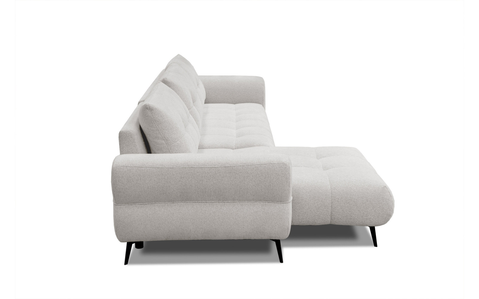 Canapé d'angle 4 places SALVINI, tissu ecru